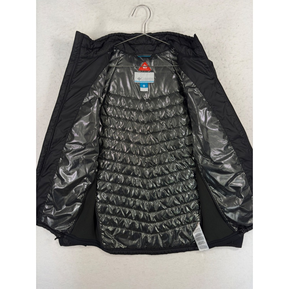 Columbia Omni-Heat Puffer Jacket Mens Small Black Hybrid Insulated Full Zip - Picture 5 of 13